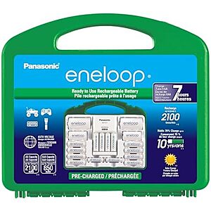 $45.58* | Panasonic eneloop Super Power Pack w/ 12x AA, 4x AAA, 2x C & D Adapters at Amazon