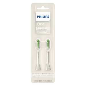 2-Pack Philips Sonicare One Replacement Brush Heads (White) $4.40 w/ S&S + Free Shipping w/ Prime or on $35+
