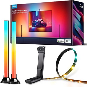 Prime Members: 11.8ft Govee TV Backlight 3 Lite Kit w/ RGBICW Wi-Fi TV LED Strip Lights & Smart Light Bars $100 + FS