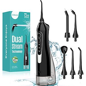 COSLUS 300ml Cordless Portable Rechargeable Water Dental Flosser $7.99 + Free Shipping