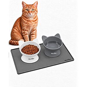2-Pack WinTour Elevated Cat Bowls w/ 15° Tilted Non-Slip Raised Food Mat (Various) $8.99 + Free Shipping w/ Prime or on $35+