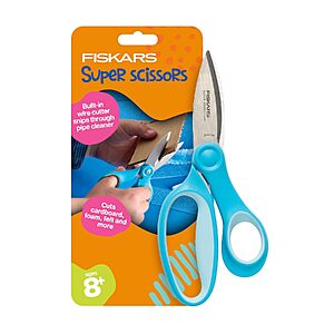 6" Fiskars Kids Super Scissors w/ PowerCut Technology (Blue) $2.99 + Free Shipping w/ Prime or on $35+