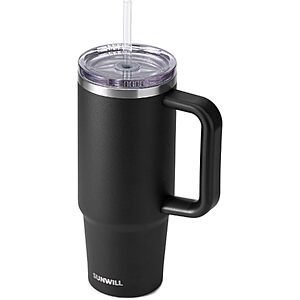 SUNWILL 30-Oz Insulated Stainless Steel Coffee Tumbler w/ Straw & Handle (Various Colors) $8.49 + Free Shipping w/ Prime or on $35+