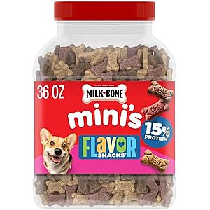[SnS, AC] $25.26 | 4 × 36-Oz Milk-Bone Mini's Flavor Snacks Dog Treats ($6.32 each) at Amazon
