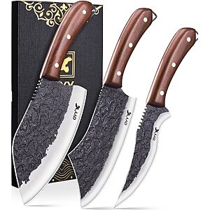 3-Piece OYY Hand Forged Butcher Knife Set  $24.98 + Free Shipping w/ Prime or on $35+