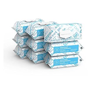[Prime, SnS, AC] $10.31* | 9-Pack 90-Count Amazon Elements Baby Wipes (Unscented/810-Count Total Wipes) at Amazon (1.3￠ each)