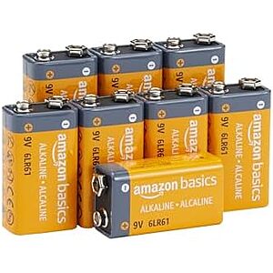 [Prime, SnS] $9.62* | 8-Count Amazon Basics 9V Alkaline Batteries at Amazon