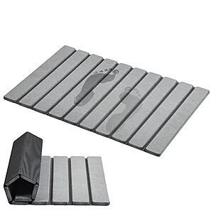 23.6" x 15.5" AWW Foldable Stone Bath Mat (Grey)  $14.99 + Free Shipping w/ Prime or on $35+