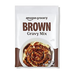[Prime, SnS, AC] $1.25 | 4 × 0.87-Oz Amazon Grocery Brown Gravy Mix (31.3￠ each) at Amazon