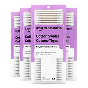 [Prime, SnS, AC] $5.96* | 4-Pk 500-Ct Amazon Basics Double-Tipped Cotton Swabs at Amazon