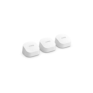 eero 6+ mesh (3 pack) wifi system - Supports internet plans up to a Gigabit, Coverage up to 4,500 sq. ft., Connect 75+ devices $214.99