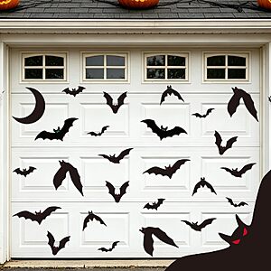 25-Piece DAZONGE Halloween Magnetic Stickers Bat Garage Door Decorations $4.99 + Free Shipping w/ Prime or on $35+