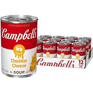 [SnS] $11.40 | 12-Pack 10.5-Oz Campbell's Condensed Soup (Cheddar Cheese) at Amazon (95￠ each)