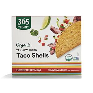 [Prime, SnS] $2.52 | 5.5-Oz 365 by Whole Foods Market Organic Yellow Taco Shells at Amazon