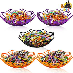 5-Pack Joyfy Spider Web Halloween Candy Bowls (Orange, Purple & Black) $5.99 + Free Shipping w/ Walmart+ or on $35+