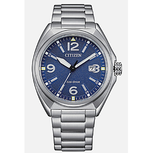 REFURBISHED Citizen Men's Sport Military Date Eco-Drive Silver Watch 40MM AW1571-76L $122