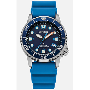 REFURBISHED Citizen Promaster Dive Sea Date Eco-Drive Blue Watch 37 MM EO2028-06L $140