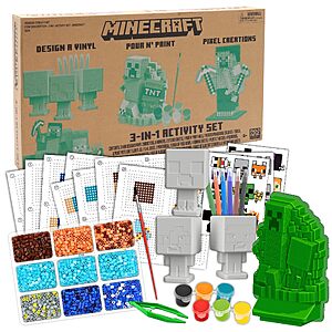 [Prime] Tara Toys Minecraft 3-in-1 Craft Activity Set (Pixel Art, Pour N Paint & Design A Vinyl) $9.99 + Free Shipping