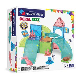 MAGNA-TILES Coral Reef 25-Piece Magnetic Construction Set $27.99 + Free S&H w/ Prime or $35+
