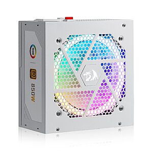 $74.99: Redragon RGPS-850W 850 Watt 80+ Gold Fully Modular PSU, ATX 3.1 & PCIe 5.1(White) at Amazon