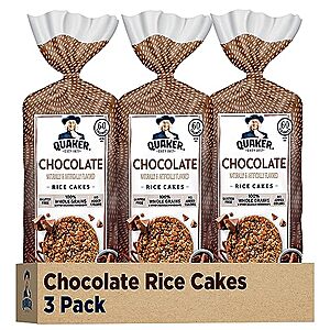 [SnS] $9.92 | 3-Pack 7.23-Oz Quaker Large Rice Cakes (Chocolate) at Amazon ($3.31 each)