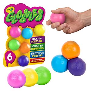 [Prime] 6-Piece Crayola Globbles Squishy Toys $8.99 + Free Shipping
