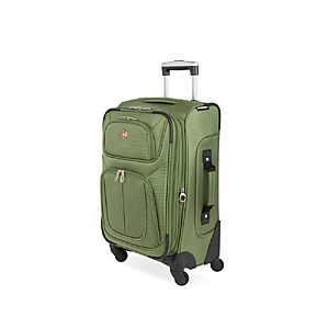 SwissGear Sion Softside Expandable Spinner Luggage Durable Lightweight Travel Suitcase, Evergreen, Carry-On $62.99