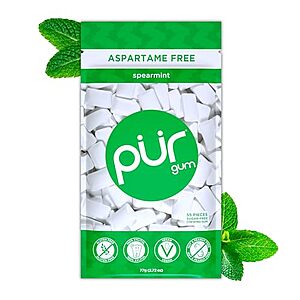 [SnS] $0.95 | 55-Count PUR Gum Spearmint, Xylitol Gum at Amazon