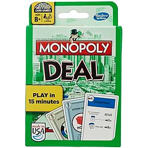 [Prime] $5.49 | Monopoly Deal Card Game + 10% Back w/ Prime Visa Card at Amazon