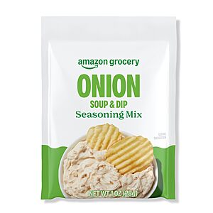 .45/1, buy  4, save More S&S AMAZON PRIME  Amazon Grocery, Onion Soup & Dip Seasoning Mix, 1 Oz