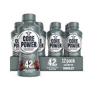 12-Pack 14-Oz Fairlife Core Power Elite 42g Protein Shake (Chocolate) $33.58 w/ S&S + Free Shipping w/ Prime or on $35+