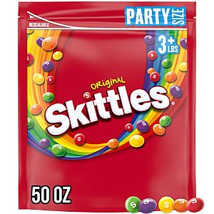 SKITTLES Original Fruity Candy 50-Ounce Party Size Pouch [S&S] - $8.41