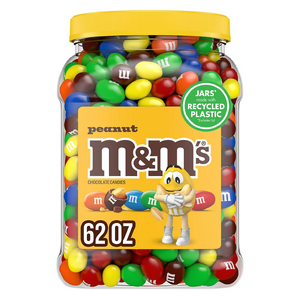 M&M'S Bulk Chocolate Candy, Peanut Milk Chocolate / Halloween Resealable Jar, 62 oz. $9.85 (AC)