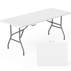 PRIME ONLY 6 Foot Folding Table $41.17 (70" x 28")