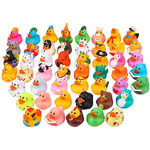 50 Pcs sixwipe 2.3'' Rubber Ducks Bath Toy for Kids $19.79 + Free S&H w/ Walmart+ or $35+