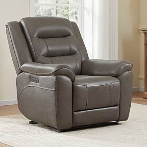 Mason Leather Power Recliner with Power Headrest $399.97