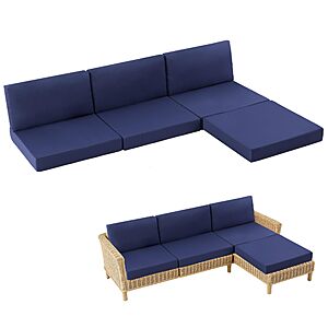 MuaMelop 7-Piece Patio Furniture Cushions Set, Replacement Outdoor Cushions for 4-Seat Patio Sectional $49.99