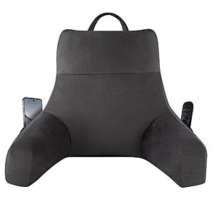 IPYNBAP Reading Pillow for Bed, Back Pillow for Sitting up, 18 Inch, Grey $14.99