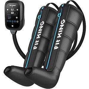 FIT KING Pro Leg Massager Athlete Compression Recovery Boots Cordless $145