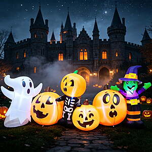 Joyfy 8 FT Large Pumpkin Halloween Inflatables Outdoor Decorations $33.99 + Free S&H w/ Walmart+ or $35+