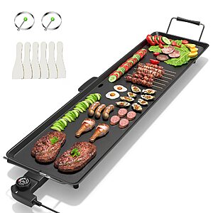 COSTWAY 35" Large Electric Griddle, Nonstick Teppanyaki Grill, 2000W $54.99