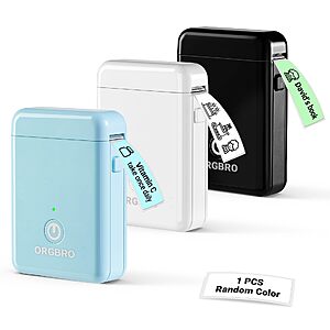 ORGBRO Label Maker Machine with Tape $10.79 after coupon