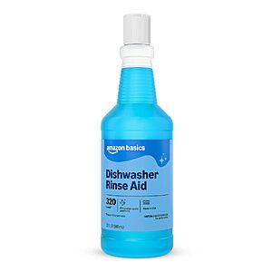 $8.53 or less S&S PRIME ONLY Amazon Basics Dishwasher Rinse Aid Liquid,  , 32 Fl Oz, 1-Pack