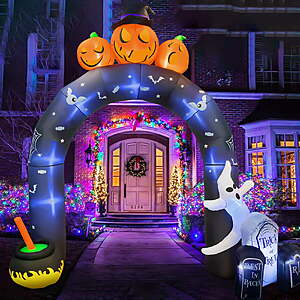 $54.79: GVDV 10FT Halloween Inflatable Archway, Blow Up Outdoor Yard Decoration at Walmart.com