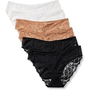 6-Pack Amazon Essentials Women's Stretch Galloon Lace Panties (Bikini, Hipster, Thong & High Waisted Styles) from $3.07 + Free Shipping w/ Prime or on $35+