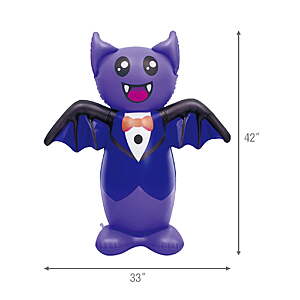 $10.97: Blow-Up Vampire Bat Yard Inflatable, Black and Purple, 3.5', Halloween by Way To Celebrate at Walmart