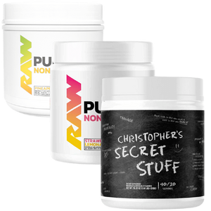 3-Pack: RAW Nutrition Pre-workout Powder (Stim or Non-Stim) Variety $29.99 + FS