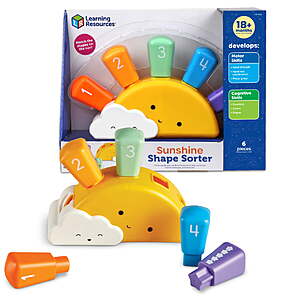 Learning Resources Sunshine Shape Sorter $3.74 + Free S&H w/ Walmart+ or on $35+