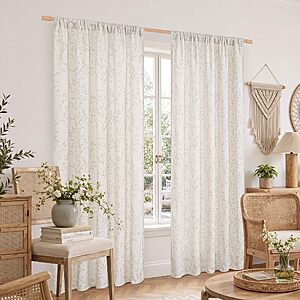 Amazon – BGment 84" Chenille Floral Curtains, 2 Panels - $11.69–$21.99 at Checkout