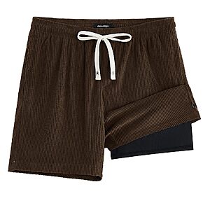 Amazon – maamgic Men's Corduroy 2-in-1 Shorts - $14.99 w/ Code